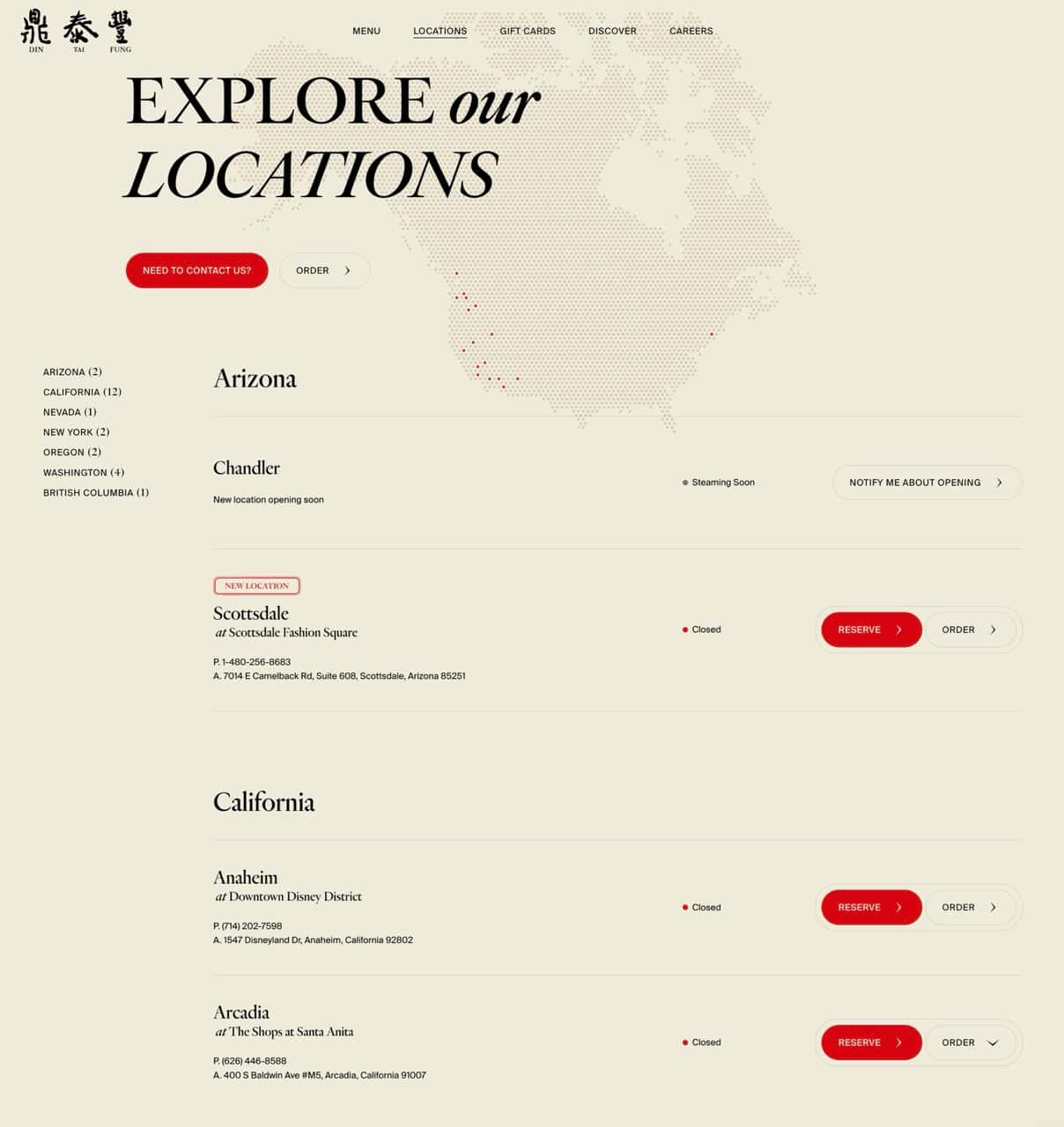 Din Tai Fung - Restaurant Website — thumbnail 1