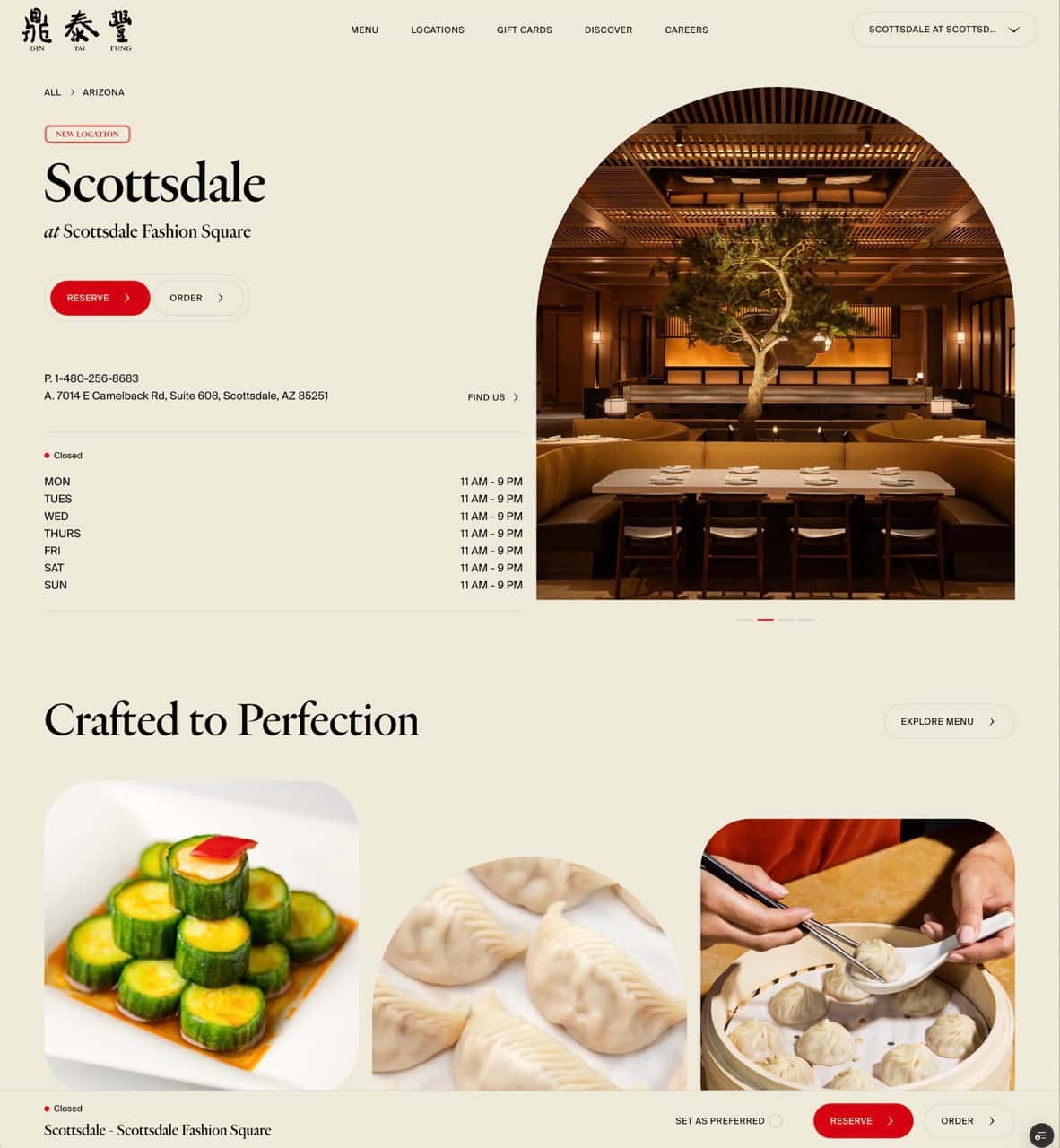 Din Tai Fung - Restaurant Website — thumbnail 3